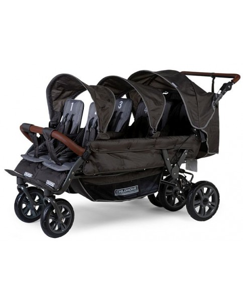ChildHome Wózek spacerowy dla żłobków Sixseater 2 - AutoBreak dla 6 dzieci.