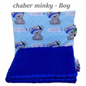 Małe Duże kocyk Minky 100x135cm Zima Chaber Minky Boy