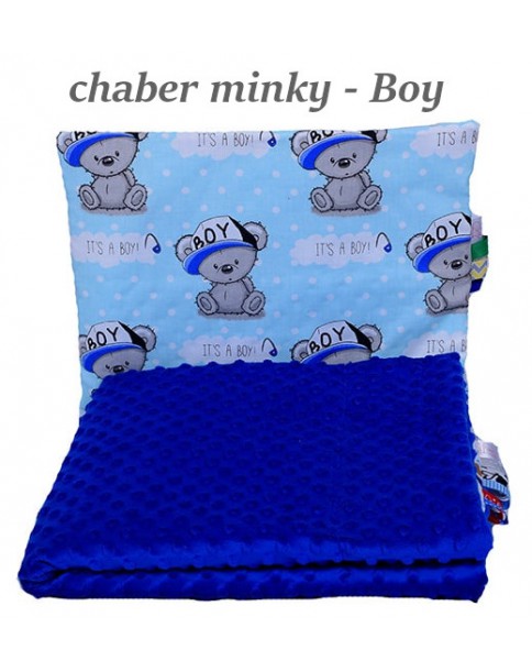 Małe Duże poduszka do wózka Minky 30x40cm Chaber Minky Boy