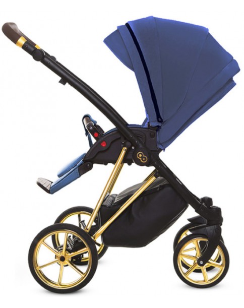 BabyActive Wózek Wielofunkcyjny Musse Royal ( Spacerówka Blueberry - Stelaż Gold )