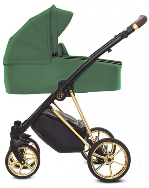 BabyActive Wózek Wielofunkcyjny Musse Royal ( Gondola Emerald - Stelaż Gold )