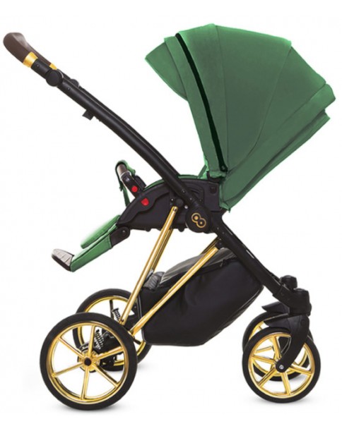 BabyActive Wózek Wielofunkcyjny Musse Royal ( Spacerówka Emerald - Stelaż Gold )