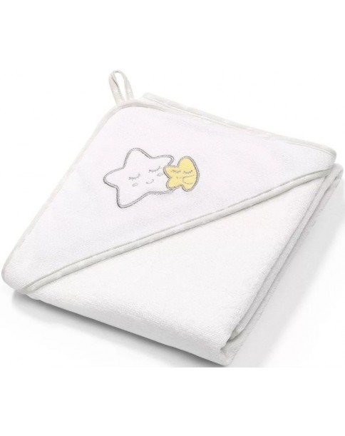 Baby Ono Okrycie kąpielowe frotte - ręcznik z kapturkiem 100x100cm 142/07 White