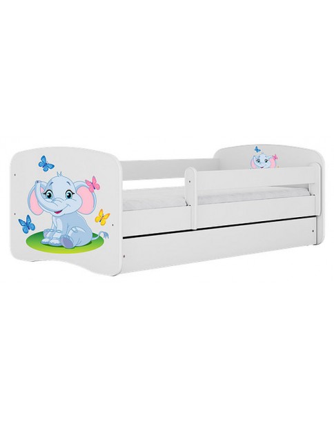Kocot Kids łóżeczko dziecięce białe Babydreams Słonik 140x70cm/160x80cm/180x80cm