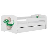 Kocot Kids łóżeczko dziecięce białe Babydreams Dino 140x70cm/160x80cm/180x80cm