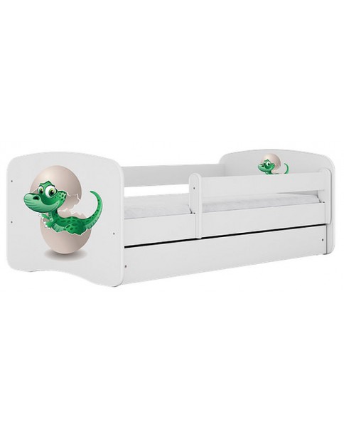 Kocot Kids łóżeczko dziecięce białe Babydreams Dino 140x70cm/160x80cm/180x80cm