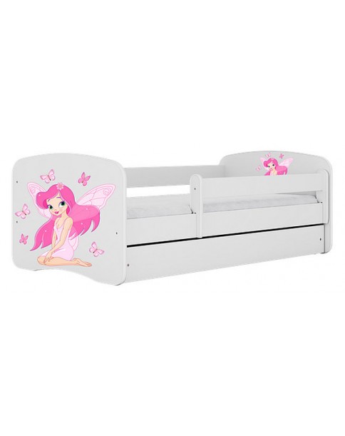 Kocot Kids łóżeczko dziecięce białe Babydreams Wróżka z motylkami 140x70cm/160x80cm/180x80cm