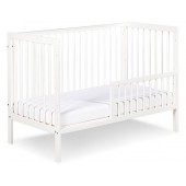 Klupś TIMI łóżeczko dziecięce z barierką ochronną białe 120x60cm